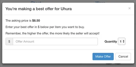 The best offer modal